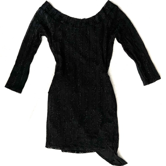 NWT Kabana Women's Black Cross Front Mini Dress 3/4 Sleeves Size Medium - Picture 10 of 10
